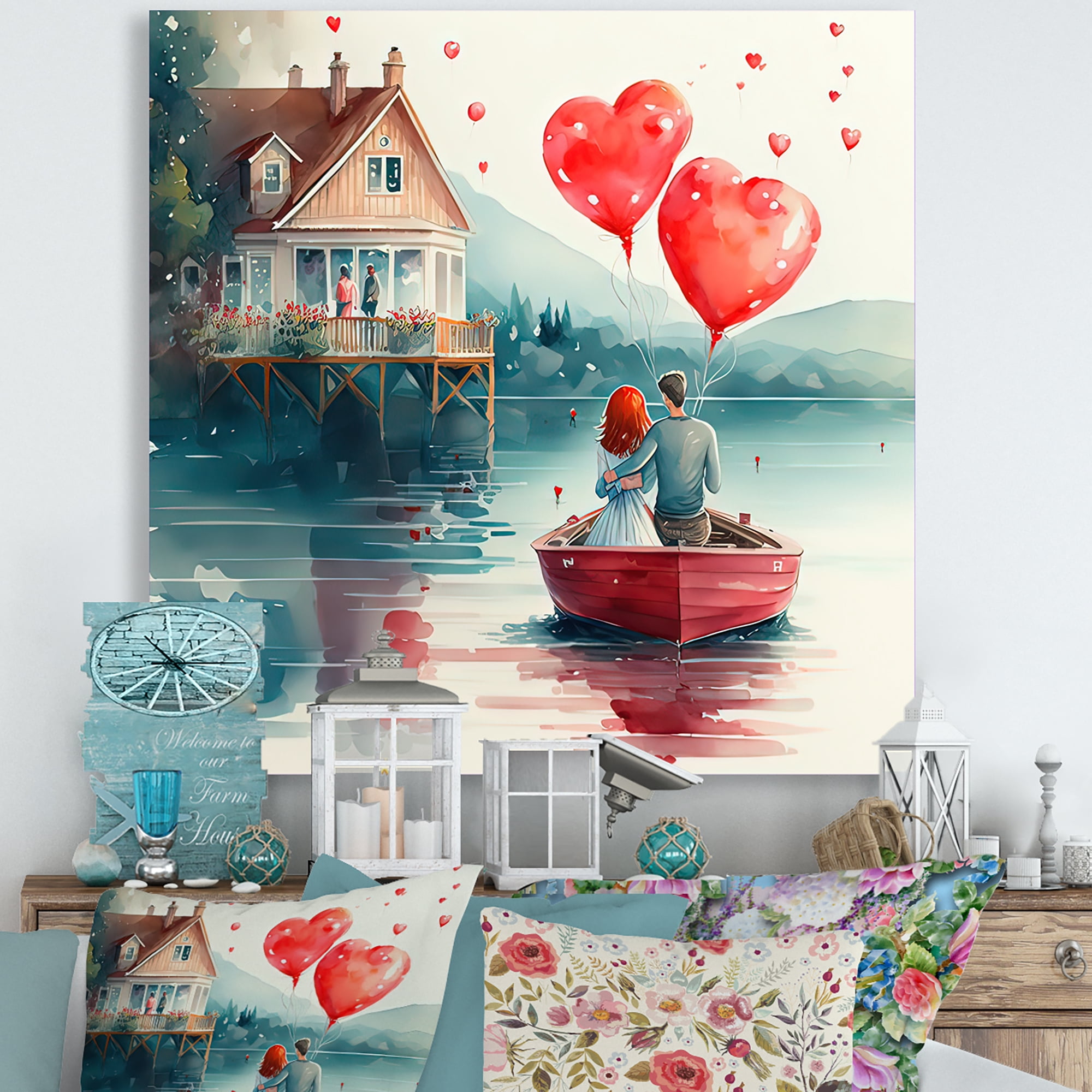 Designart Loving Couple Spending Time Outdoors V Canvas Wall Art