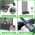 thumbnail image 6 of UPHYB Metal Planter Box with Trellis, 73"x 35"x 16" Raised Garden Bed with Wheels and Drainage Holes, Planter with Trellis for Garden, Balcony and Patio, Black Louvered, 6 of 7