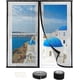 thumbnail image 1 of Universal Window Mosquito Net, 120*120cm Self-Adhesive No Drilling Required, Adjustable Mosquito Net-Black, 1 of 4