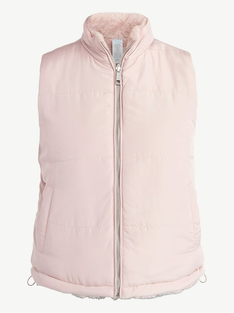 Time and Tru Women's and Women's Plus Faux Fur Reversible