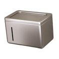 thumbnail image 3 of Caja de pañuelos para baño, portátil, creativa, de fácil instalación, de aluminio. Gris, 3 of 9