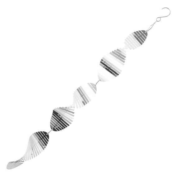 CHICHUMID 1Pack Silver Rotating Decorative Wind Chime for Garden and Interior Decoration 20.9x2.4x0.04in