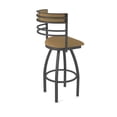 thumbnail image 2 of 860 Hunter 36" Swivel Bar Stool with Pewter Finish and Canter Saddle Seat and Back, 2 of 5