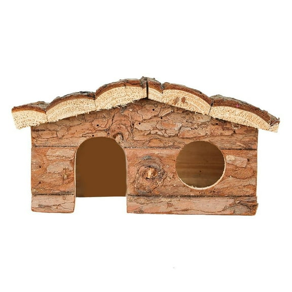 Necvior Pet Wood Shelter House Small Animal Hideouts Play Tent Squirrels Cage Furniture