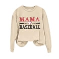 thumbnail image 3 of Uootdi Hauts Boho pour Femmes Col Rond Mama Imprimé Baseball Rassemblements Sportifs Usage Quotidien Chandails en Molleton Confortables Cardigans Cadeau, 3 of 5