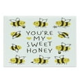 thumbnail image 1 of Doodle Cutting Board, You're My Honey Typography with Happy Bees and Hearts, Decorative Tempered Glass Cutting and Serving Board, in 3 Sizes, by Ambesonne, 1 of 2