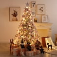 thumbnail image 6 of 7.9FT Pre-Lit Christmas Tree, JOGZMZ Artificial Holiday Christmas Pine Tree 1,200 Branch Tips, with Bows, Christmas Balls, Hanging Ornaments, LED String Light, Easy Assembly, Metal Base, 6 of 8