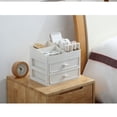thumbnail image 4 of Organizador de Cajones de Escritorio Yuarrent 2 Capas Blanco, 4 of 6