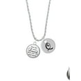 thumbnail image 2 of Delight Jewelry Silvertone Domed You are more Loved Silvertone Script Initial Disc - Q - Charm Necklace, 20"+3", 2 of 4