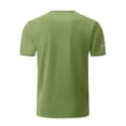 thumbnail image 4 of Domuza Men's Workout Shirts Moisture Wicking Short Sleeve Reflective Design Athletic T-Shirts Army Green M, 4 of 6