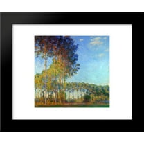 Poplars on the Banks of the River Epte, Seen from the Marsh 20x24 Framed Art Print by Monet, Claude