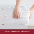 "Mellanni Quilted Waterproof Mattress Pad, 21"" Deep Pocket, Breathable