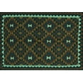 thumbnail image 1 of Ahgly Company Machine Washable Indoor Rectangle Oriental Turquoise Blue Traditional Area Rugs, 2' x 4', 1 of 4