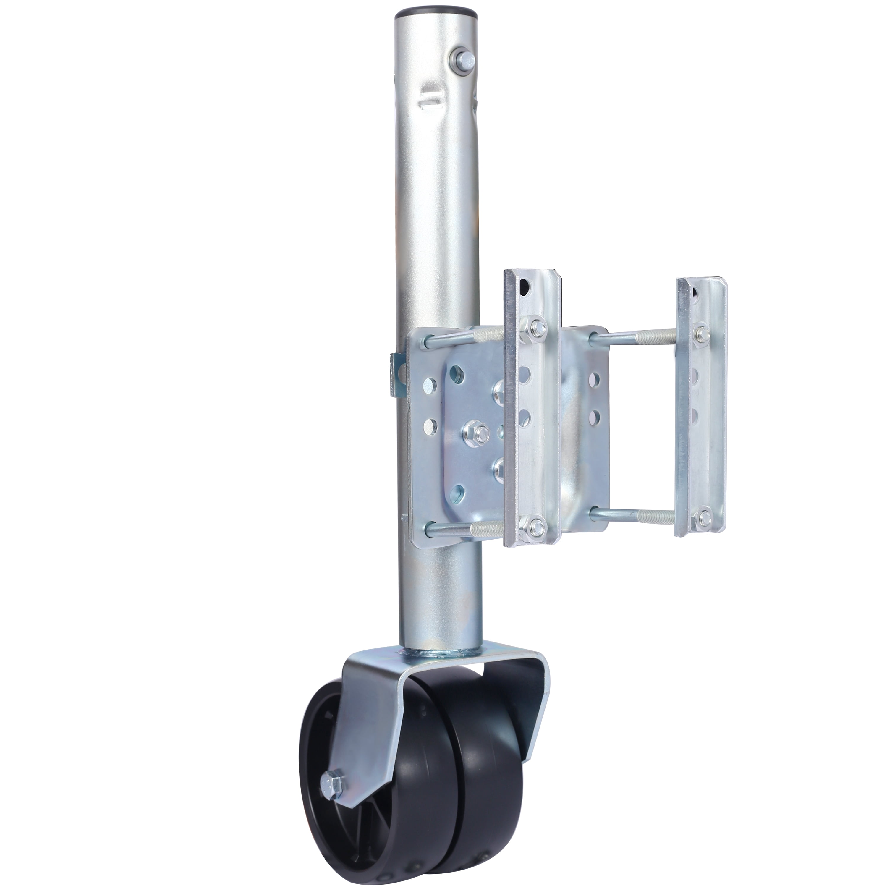 1500lbs Trailer Jack with Double Wheel, Adjustable 12" Lift Travel, Boat On for Boat RV Utility, Swivel Tongue Towing Dual Wheel