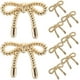 thumbnail image 2 of 10 botones decorativos metálicos con forma de lazo de mariposa, ideales para coser suéteres, cárdigans, camisas, abrigos y prendas de punto. Color dorado., 2 of 8