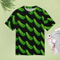 thumbnail image 4 of Pickle Pattern Print T Shirts Basic T-Shirt Short Sleeve Ladies Tee Shirt Summer Graphic Clothing, 4 of 6