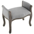 thumbnail image 7 of Modway Avail Vintage French Upholstered Fabric Bench in Light Gray, 7 of 7