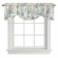 thumbnail image 2 of Teal Coastal Tie Up Valances Curtain, Adjustable Kitchen Starfish Shell Coral Seahorse Valances for Windows Decor, Rod Pocket Short Curtains Set for Bedroom/Bathroom, 54"x18", 2 of 9
