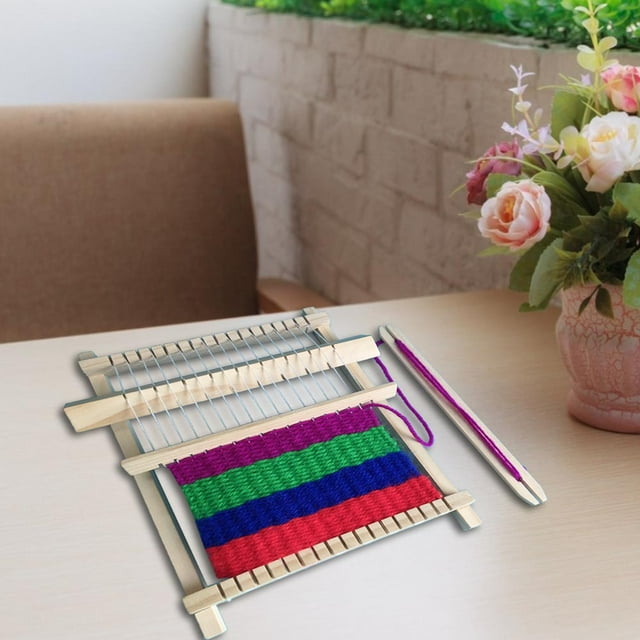 Interesting And Unique Natural Wood Material Children Weaving Machine Weaver, Weaving Educational Toys , Children For Kid