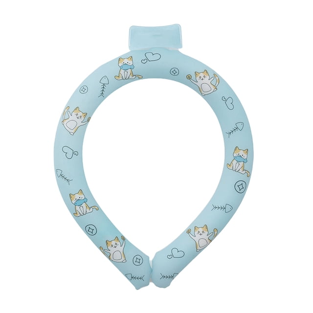 Enfriador de cuello TPU PCM reutilizable, tubo de enfriamiento para el cuello, envoltura de enfriamiento para el cuello para verano, clima cálido, trabajadores al aire libre, deportes, azul