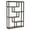 Walnut, variant on Yardi Yarda 6-Tier Bookshelf, 69" Industrial Etagere Bookcase with Staggered Shelves, Brown