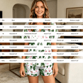 thumbnail image 3 of Womens Bow Graphic Print 2 Piece Nightwear Set Notch Collar Button Down Short Sleeve Top Elastic Waist Shorts with Chest Pocket Breathable Relaxed Fit Casual Summer Home Loungewear, 3 of 3