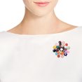 thumbnail image 5 of Mix Color Fusion Mix Stone Floral Pin-Brooch, 5 of 5