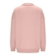 thumbnail image 4 of Uootdi Women's Casual Henley Neck Sweatshirt Long Sleeve Button-Up Pullover Top with Pocket Multiple Colors for Daily Wear Pink Women Top, 4 of 5