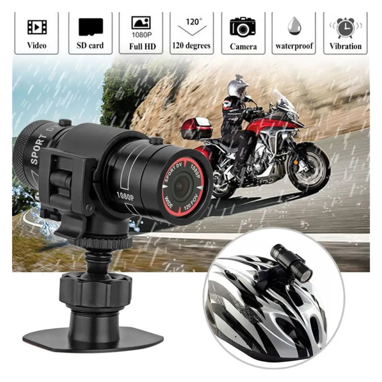 Bicycle Sports Camera Mountain Bike Motorcycle Helmet Action Camera DV F9 Camcorder Full 1080p HD Car Video Recorder