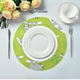 thumbnail image 3 of SKYSONIC Sloth Round Placemats for Dining Table Non-Slip Heat-Resistant Polyester Table Mats 4pcs Washable Table Mats for Kitchen Dining Table Decoration, 3 of 5