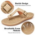 thumbnail image 3 of Ecetana Women's Flip Flops Comfort Dressy Slides Sandals Flat Sandals for Women, 3 of 6