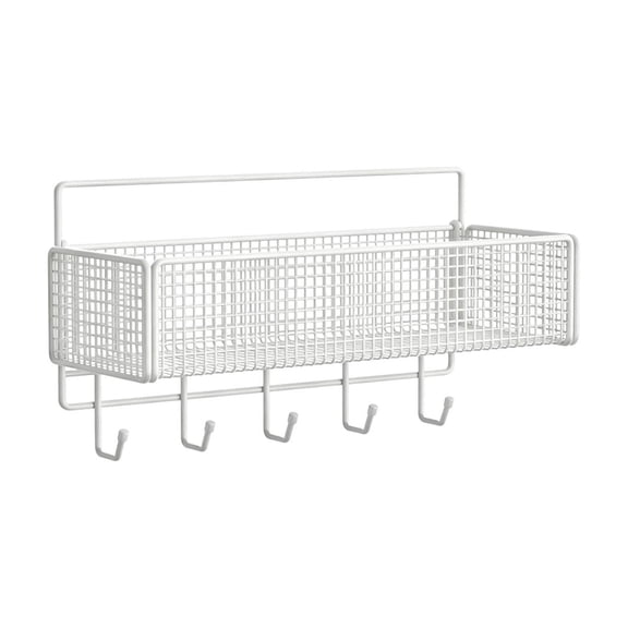 WSZZL Hanging Storage Basket, Wall Mounted Organizer, Versatile for Toiletries and Kitchen Supplies, Ideal for Home and Bathroom Use, Perfect for Everyday Essentials