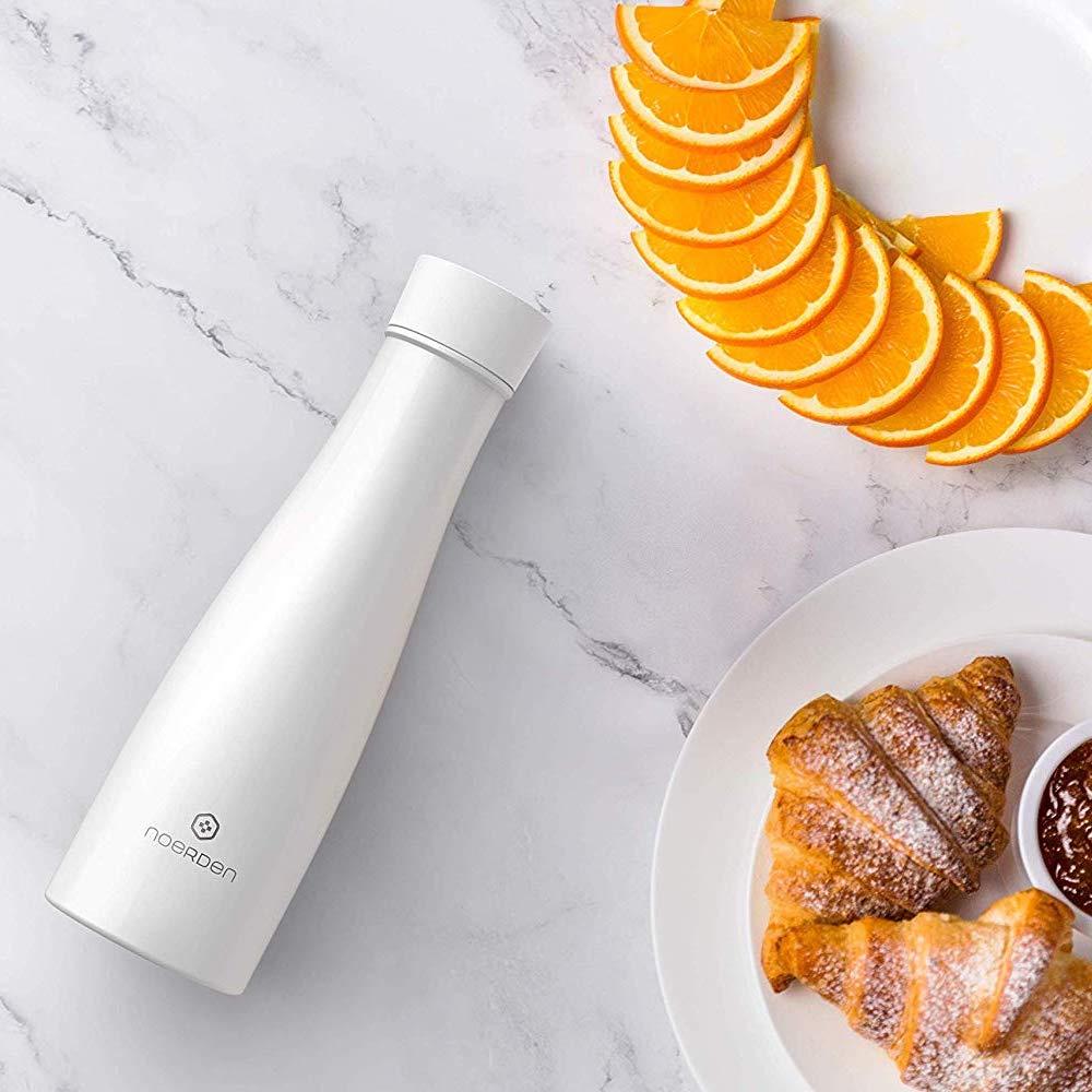 【新品未使用】NOERDEN LIZ Smart Bottle ホワイトカラー Noerden LIZ Water Bottle - UV Self-Cleaning Stainless Steel