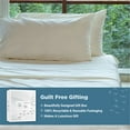 thumbnail image 4 of Fabdreams GOTS Certified Percale Weave 100% Organic Cotton California King Fitted Sheet|300 Thread Count| Cool Crisp Breathable| Luxury Finish| Fits Upto 17" Deep Pocket Mattress | Sustainable| Ivory, 4 of 9