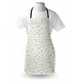 thumbnail image 4 of Animal Apron, Wildlife Track Steps Paw Prints Friendly Pets Pattern on Plain Backdrop, Unisex Kitchen Bib with Adjustable Neck for Cooking Gardening, Adult Size, White and Dark Eggshell, by Ambesonne, 4 of 4