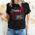 thumbnail image 1 of Kayannuo T-Shirts Imprimés Cœur d'Amour pour Femmes Liquidation T-Shirts de la Saint-Valentin pour Femmes T-Shirts Ronds Imprimés Saint-Valentin Manches Courtes Décontracté Ample Manches Courtes Col Rond, 1 of 5