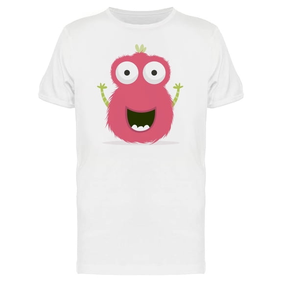 Happy Furry Pink Monster Tee Men's -Image by Shutterstock