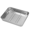 thumbnail image 1 of TMISHION Baking Pan with Rack,Roasting Pan with Rack,Roasting Pan and Rack Set Stainless Steel Easy Clean Rectangular Roaster with Rack for Cooking Baking, 1 of 8