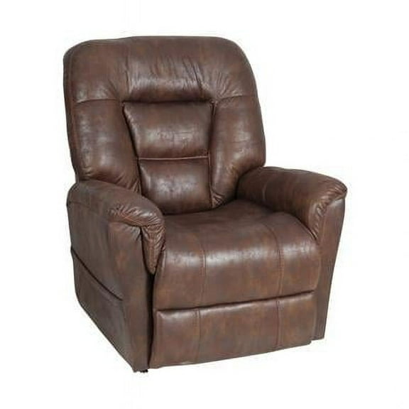 Olivia 104 BROWN Single Motor Lift Recliner with Heat & Massage, Brown