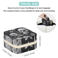 thumbnail image 4 of PhooArto Small Jewellery Box, Grey Skull Rose Pattern Portable Travel Mini Jewelry Case for Women Leather Ring Organizer, 4 of 5