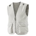 thumbnail image 5 of Atkumj Western Vest Women Vintage Suede V Neck Fringe Hem Button Up Vests Fashion Casual Solid Color Cropped Women Vest Top for Everyday Western Look 2XL, 5 of 6