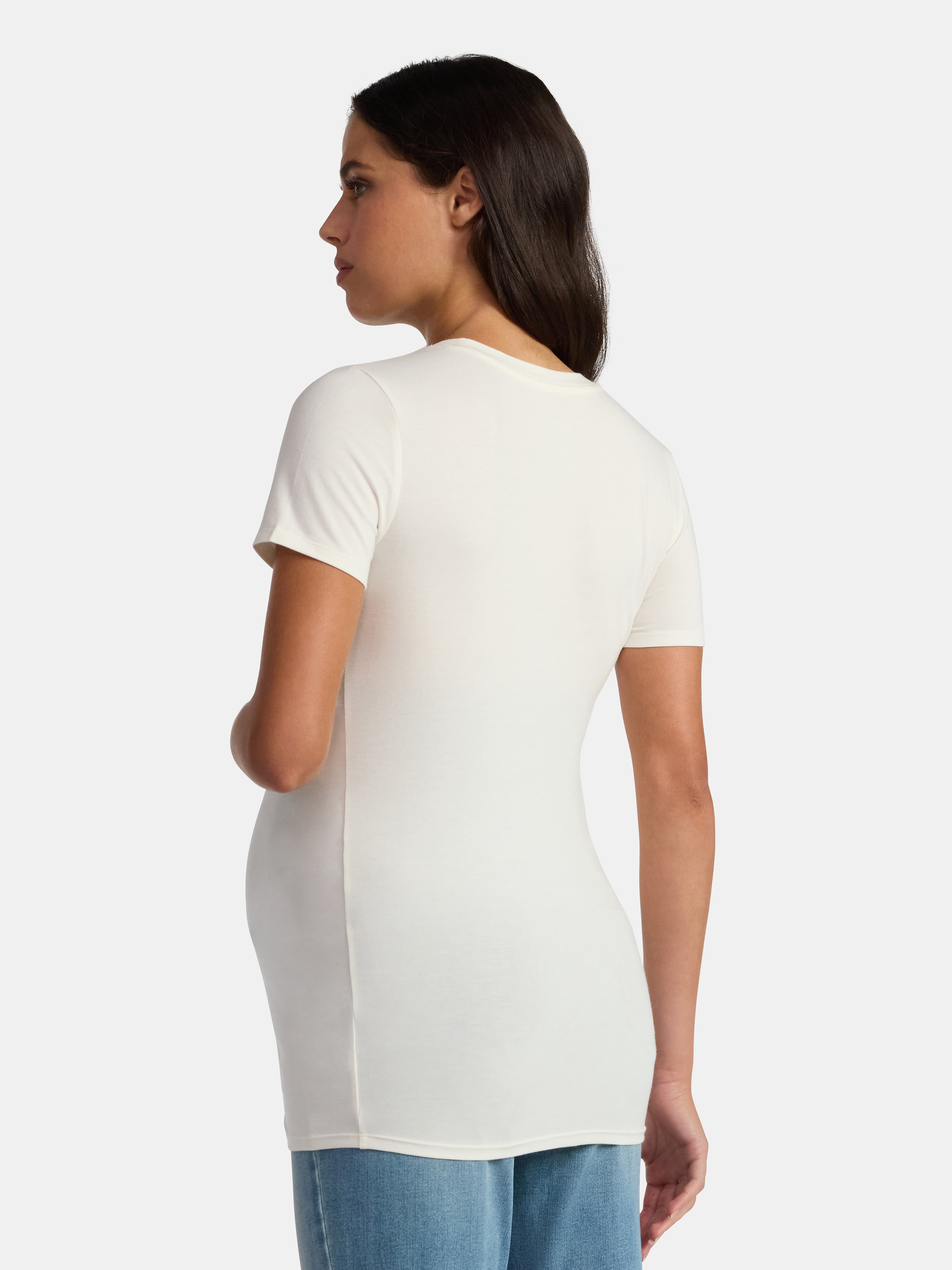 Time and Tru Maternity Non Shirred Tee, S-XXL
