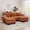 Orange, variant on Eyisean 100" Modular Sectional Sofa with 4 Pillows, Pom-Pom Trim Quilted Tufted Cushion Ergonomic Design, 3-Seater Modern Chenille Cloud Couch with Deep Seat for Living Room & Office, Easy Assembly