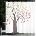 thumbnail image 4 of Ambesonne Nature Shower Curtain, Forest Trees with Leaves, 69"Wx84"L, Multicolor, 4 of 5