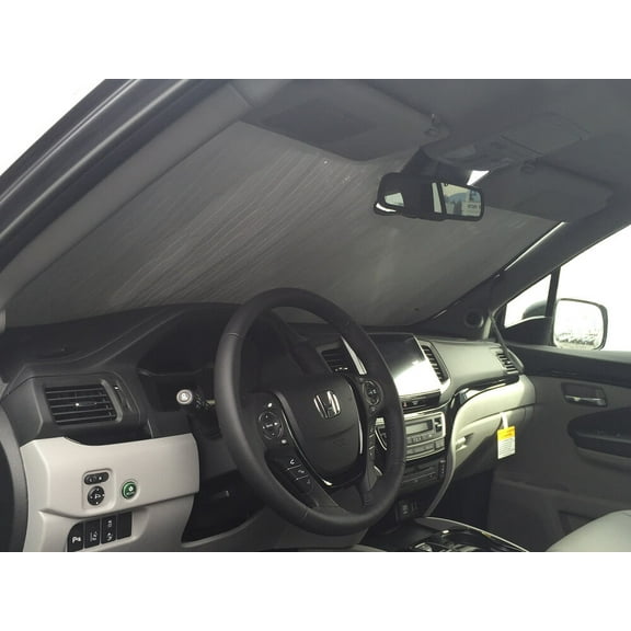 HeatShield, The Original Windshield Sun Shade, Custom-Fit for Honda Pilot SUV w/ Sensor 2016, 2017, 2018, 2019, 2020, 2021, Silver Series