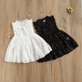 thumbnail image 4 of Children Sleeveless Bronzing Dress with Ruffle, Girls Round Collar Middle Length Princess Dresses, 4 of 6