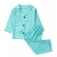 thumbnail image 1 of Odeerbi 1-8 Años Niños Niñas Pijama de Satén Con Solapa Entallada Camisa de Manga Larga Conjunto de Pantalones Suave Ropa de Dormir de Dos Piezas Pijama de Dos Piezas, 1 of 9