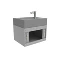 thumbnail image 4 of Nile 24" Gray Wood Floating Vanity with Gray Top and Brushed Nickel Trim, 4 of 10