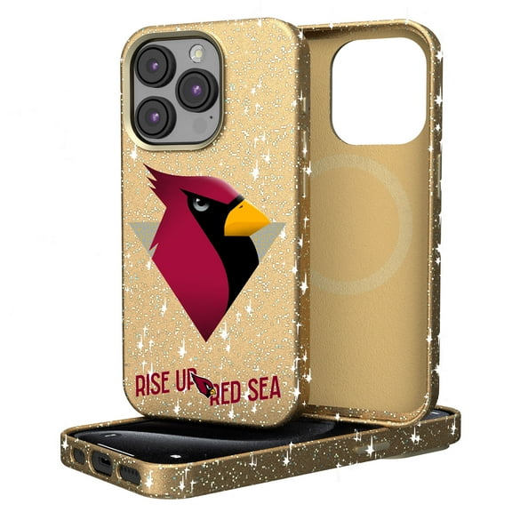 Keyscaper Gold Arizona Cardinals 2024 Illustrated Limited Edition Bling iPhone Case