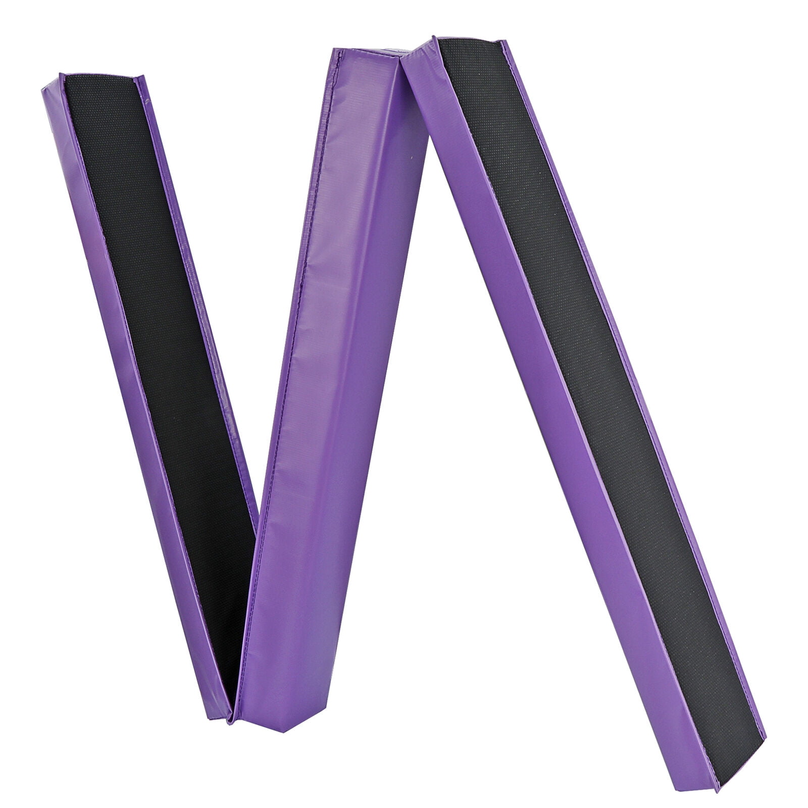 9ft Purple Extra Firm Vinyl Balance Beam Folding Gymnastics Beam Tumbling Home 